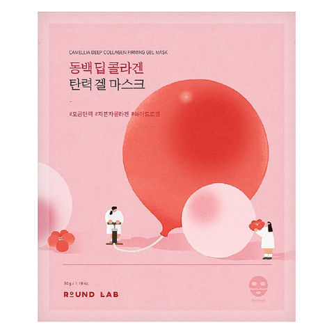 Укрепляющая гидрогелевая маска с камелией Round Lab Camellia Deep Collagen Firming, 34 гр