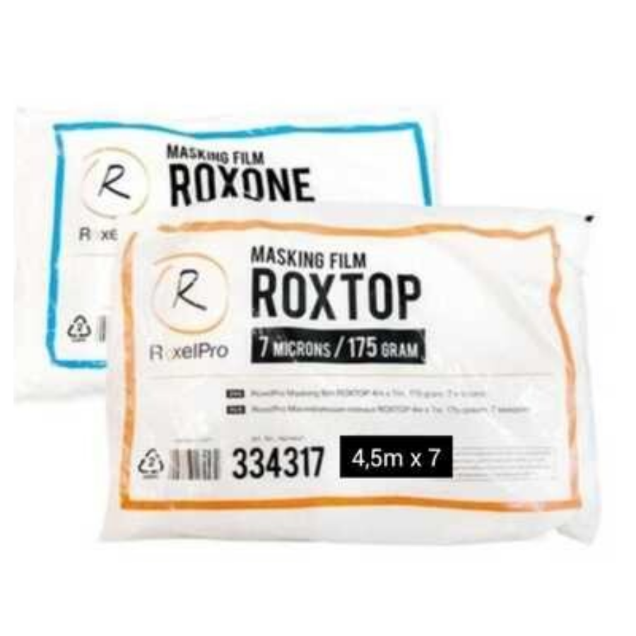 RoxelPro Прозрачная маскирующая плёнка ROXTOP со стат.эффектом, 4.5м х 7м, 7 мкм (цена за 5шт.)