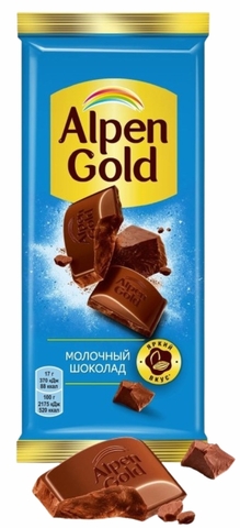 Шоколад ALPEN GOLD Молочный 85 г РОССИЯ