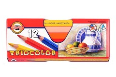 Карандаши цветные jumbo TRIOCOLOR 3152, 12 цветов