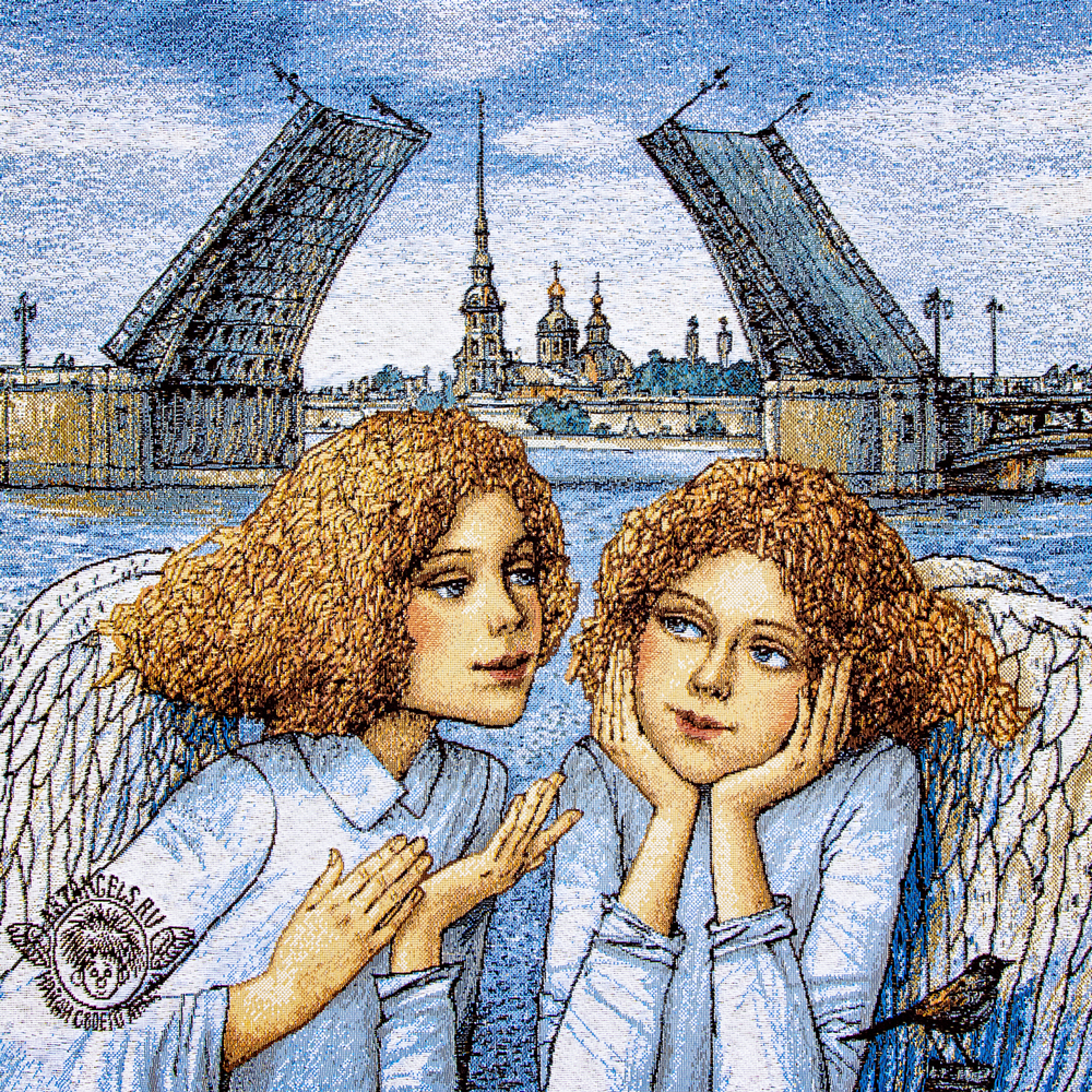 №67 «Дворцовый мост. Всегда будем рядом!» Наволочка гобеленовая 45х45 см