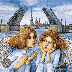 №67 «Дворцовый мост. Всегда будем рядом!» Наволочка гобеленовая 45х45 см