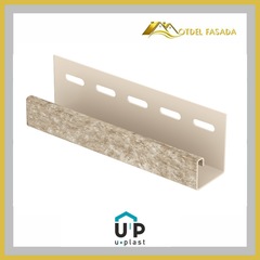 Джей профиль Юпласт Кварцит Светло-бежевый 3,05м