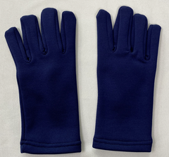 Комплект из полартека синий с коралловыми вставками (кофта, брюки, перчатки и повязка)