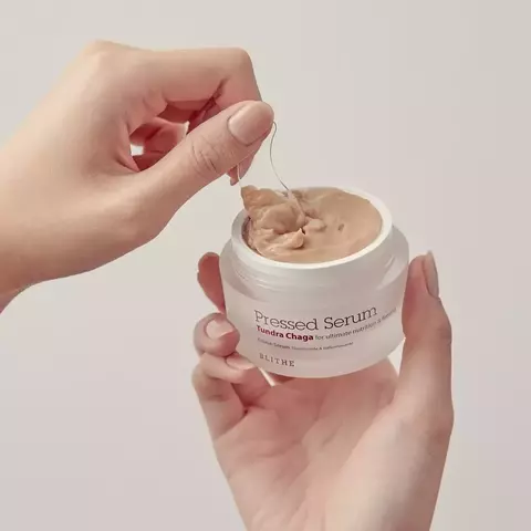 Спрессованная сыворотка-крем антивозрастная Blithe «Гриб Чага» Tundra Chaga 22 мл