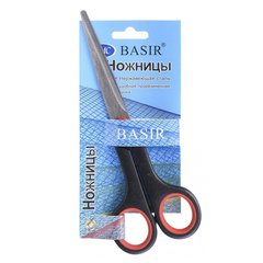 
          Ножницы канцелярские Basir прорезиненная ручка, 17.5 см, ассорти