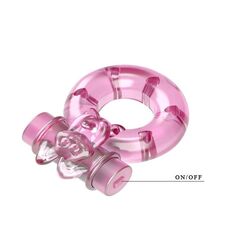 Розовое эрекционное кольцо с вибрацией Ring - 