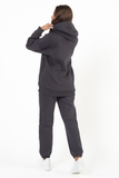 Утепленный спортивный костюм для беременных и кормящих 15154 темно-серый