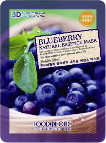 Foodaholic 3D Mask Sheet Blueberry Маска тканевая с экстрактом черники