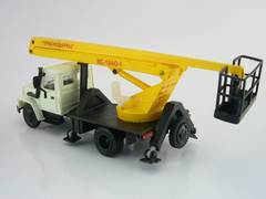 GAZ-3309 VS-18 Lift white-yellow Kompanion 1:43