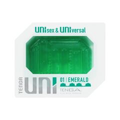 Зеленый мастурбатор-стимулятор Tenga Uni Emerald - 