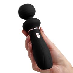 Черный вибратор So Divine Relax Portable Massage Wand - 24 см. - 