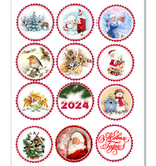 Печать на съедобной бумаге. Новогодние капкейки