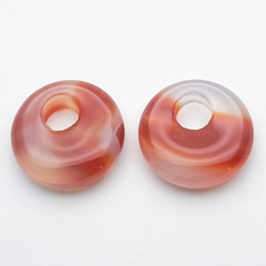 Сердолик, размер 18 мм, отверстие 5 мм, цена за набор 2 шт