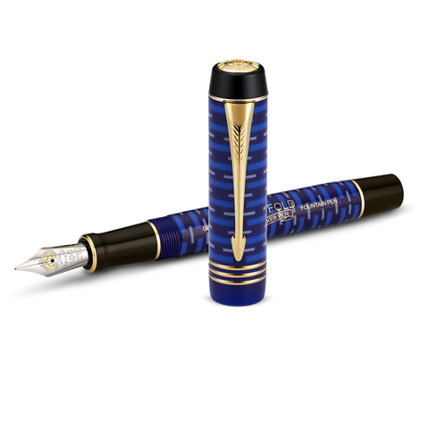 Ручка перьевая Parker Duofold 100th Anniversary LE, Blue GT, F (2123549)