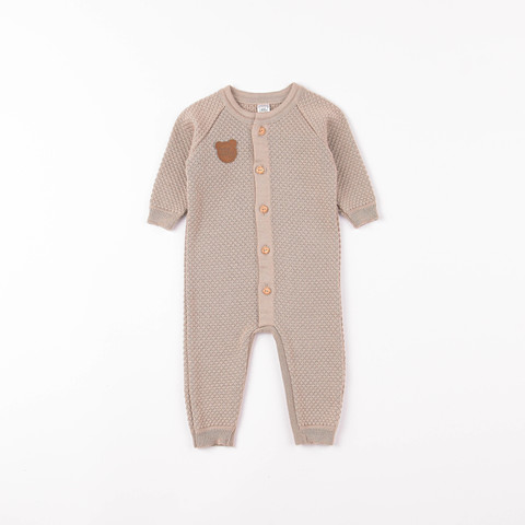 Knitted jumpsuit 0+, Light Cream