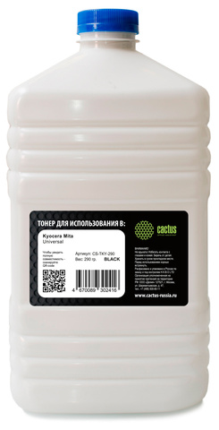 Тонер Cactus CS-TKY-290 черный флакон 290гр. для принтера Kyocera Universal (снят, замена CS-TKY-300)