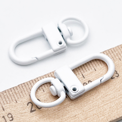 Замок-карабин, цвет белый, размер 32*12 мм, цена за 1 шт