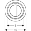 Клавиша смыва для унитаза дистанционная Geberit Sigma/Delta/Omega/AP123 116.057.KJ.1