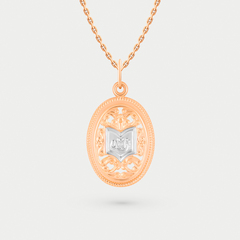 Подвеска мусульманская  без вставки из розового золота 585 пробы для женщин (арт. 3160)