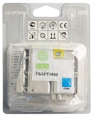 Картридж струйный Cactus CS-EPT0482 T0482 голубой (14.4мл) для Epson Stylus Photo R200, R220, R300, R320, R340, RX500, RX600, RX620, RX640