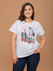 Футболка Фк-127П/белый-париж