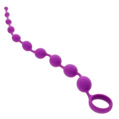 Лиловая анальная цепочка Beaded Adventure - 35,5 см. - 