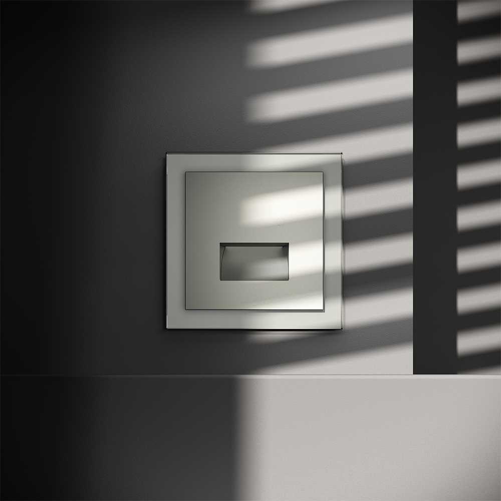 Подсветка светодиодная встраиваемая Voltum S70 с датчиком, (сталь) VLS070705