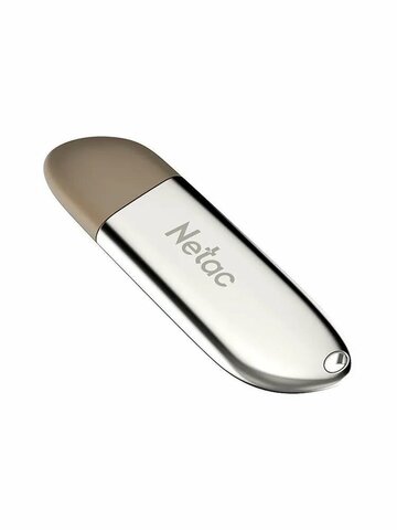 Флеш-диск 16 GB NETAC U352, USB 2.0, металлический корпус, серебристый, NT03U352N-016G-20PN