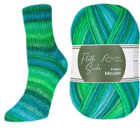 Пряжа Rellana Flotte Socke 4f. Melody 3023