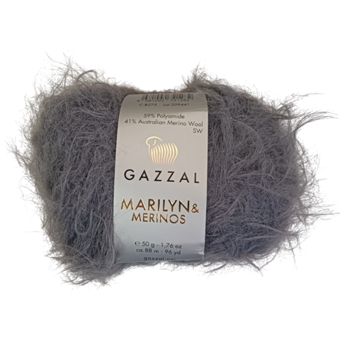 Пряжа Gazzal Marilyn & Merinos 8275 антрацит