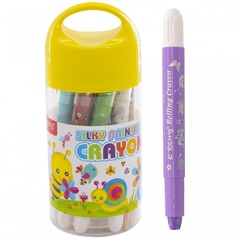 
          Акварельные мелки Yalong 12 цв., "Пчёлка", пластиковый корпус с рисунком и выдвижным механизмом, кисть, акварел.эфект, в пластиковом тубусе с ручкой