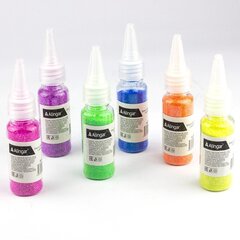 
          Блёстки для декора Alingar, 20 гр, 6 цветов х 2 шт, "Ассорти" (роз, фиол, зел, син, оранж, желт), 12 штук, пластик. баночка с дозатором, пластик. бокс