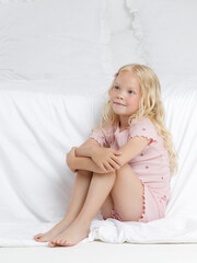 пижама  для девочки  К 1652/холодный розовый,милые сердечки
