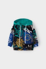 жакет  для мальчика  КР 302650/черный,яркое граффити к526