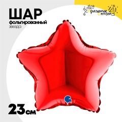 
          Шар фольгированный Звезда 23 см (Красный)