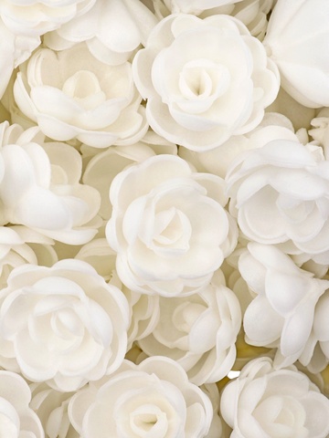 Вафельная роза большая, сложная, белая, 1 шт.