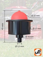 Праймер подкачки топлива UNITED PARTS для газонокосилок (резьба М6) (90-1386)