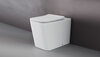 Ceramica Nova Cubic CN1809 Напольный пристенный унитаз-соло с ультра тонким сидением с функцией плавного закрытия, цвет: белый
