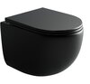 Ceramica Nova UP CN4007MB Подвесной унитаз c ультра тонким сидением и крышкой с функцией плавного закрытия, цвет: чёрный матовый