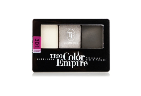 TF Тени для век Трехцветные компактные Trio Empire Color Eyeshadow тон301 cерый жемчуг