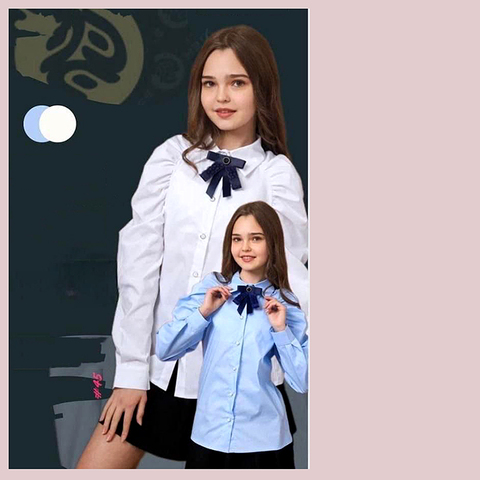 Блуза девочке (9-12) 260522-V8057