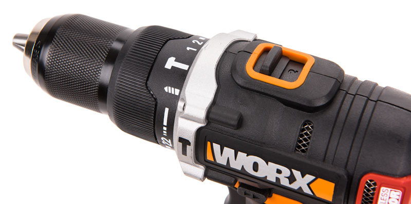 Дрель-шуруповерт ударная аккумуляторная WORX WX373, 20В, бесщеточная, 2,0 Ач x2 ,кейс