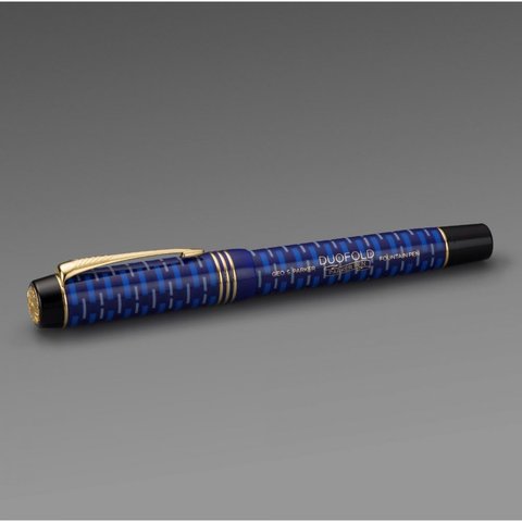 Ручка перьевая Parker Duofold 100th Anniversary LE, Blue GT, F (2123549)