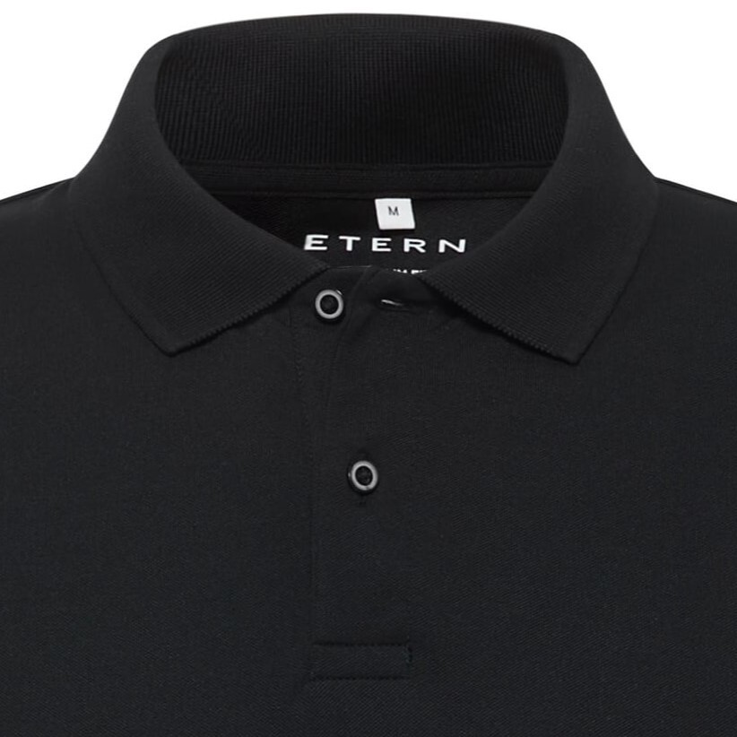 Поло мужское Eterna Slim Fit 2225-G16P-39 чёрное, короткий рукав