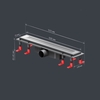 Am.Pm W02SC-P11-050-01SB PrimeFlow Трап для душа линейный универс затвор Cut Gradient 50см цвет сталь мат
