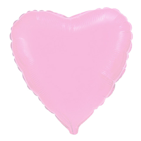 Шар-сердце нежно-розовый, 45 см
