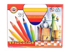 Карандаши цветные jumbo TRIOCOLOR 3154, 24 цвета