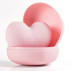 Розовый вакуумный стимулятор Heart в форме сердца - 