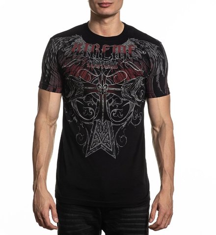 Xtreme Couture | Футболка мужская STEEL VAULT X1914 от Affliction перед на модели